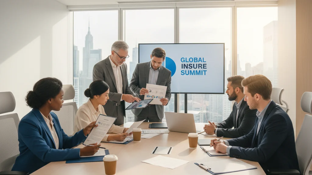 Business professionals discussing certificate of insurance requirements in a modern office