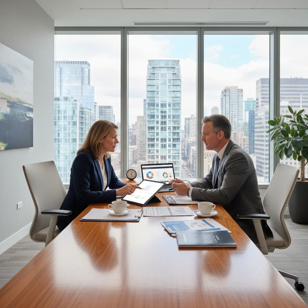 Business owner discussing LLC insurance options with advisor